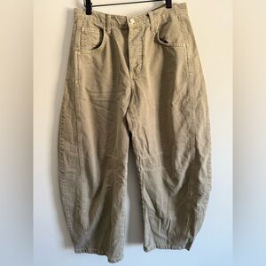 We The Free Tan Barrel Jeans, mid rise